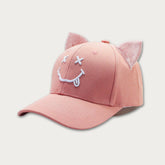 Mischief Embroidered Cat Ear Cap